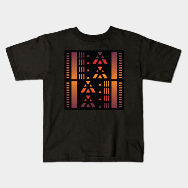 “Dimensional Systems (3)” - V.4 Orange/Purple - (Geometric Art) (Dimensions) - Doc Labs Kids T-Shirt by Doc Labs